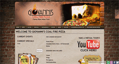 Desktop Screenshot of giovanniscoalfirepizza.com