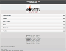Tablet Screenshot of giovanniscoalfirepizza.com